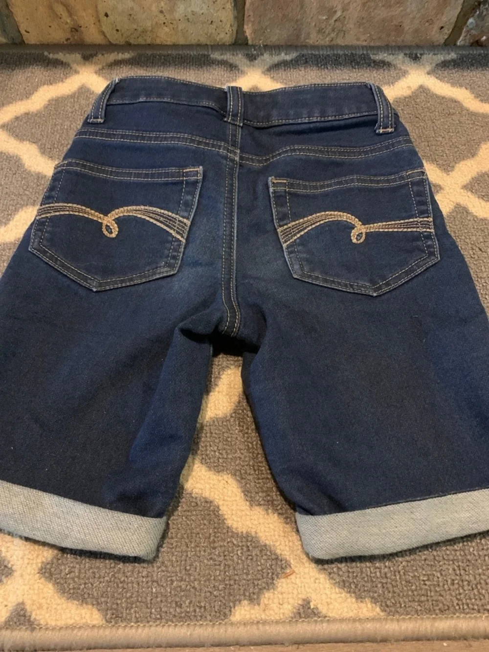 Justice Dark Blue Denim jean Shorts size 10